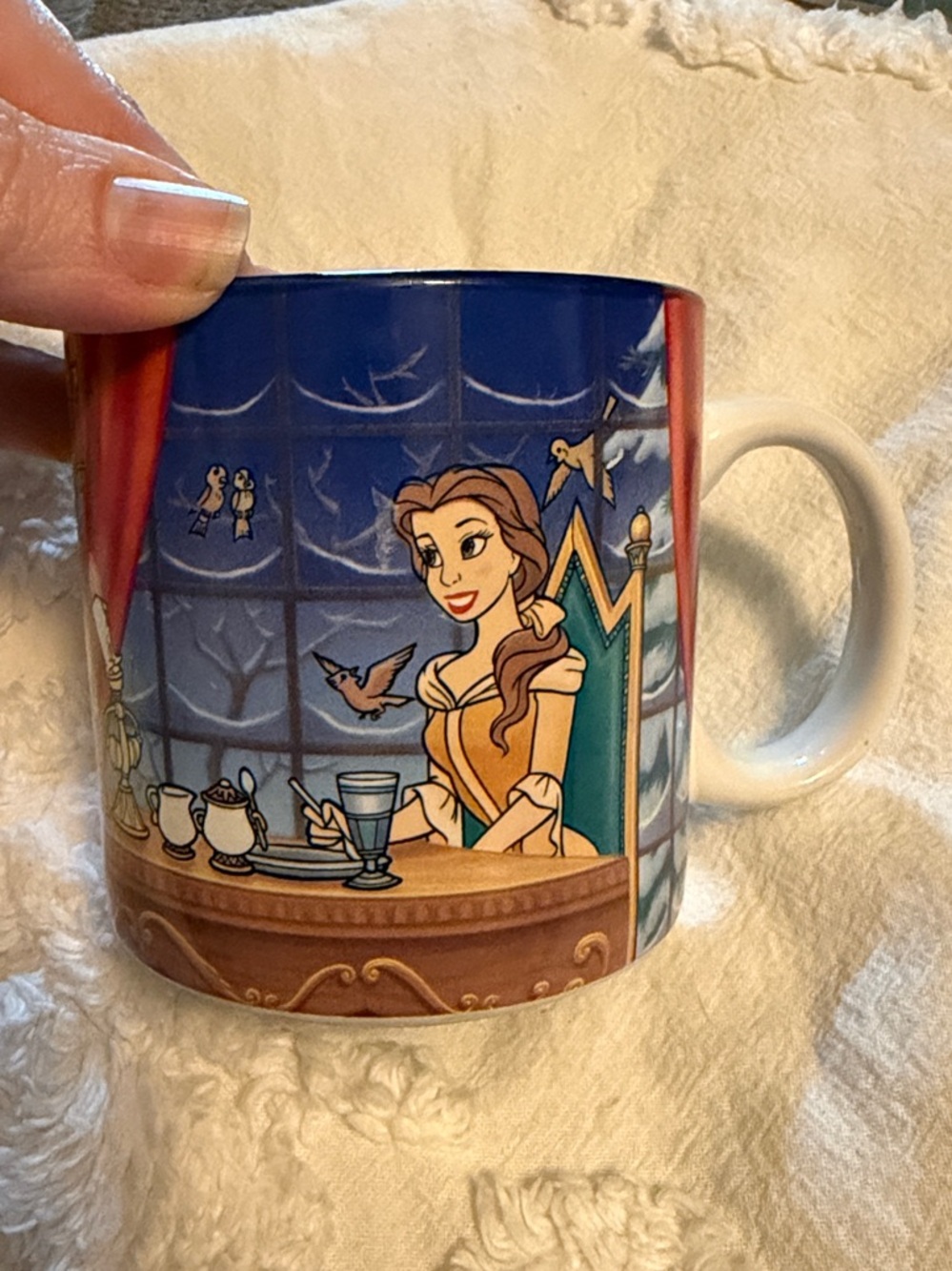 Vintage Disney Beauty & The Beast Ceramic Mug